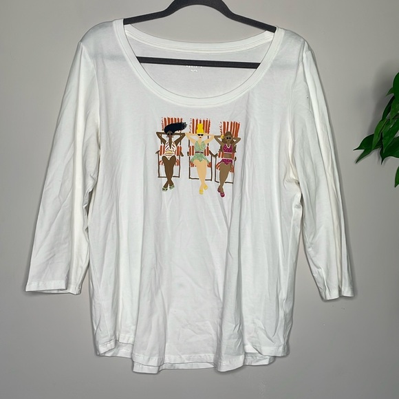 Cleo 3/4 Sleeve Tee Shirt - Picture 1 of 6
